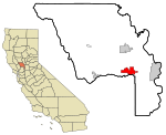 Yolo County California Incorporated and Unincorporated areas Davis Highlighted